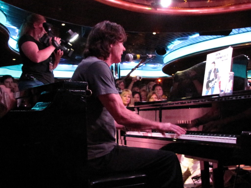 Rick Springfield perfoms in the ship's piano bar